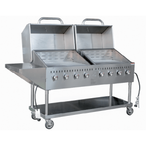 American style portable outdoor gas barbecue truck